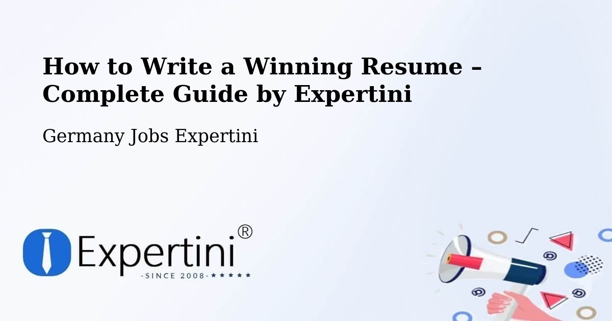 Resume Writing Guide for Job Seekers – Lähden - Lähden, Germany Jobs Expertini